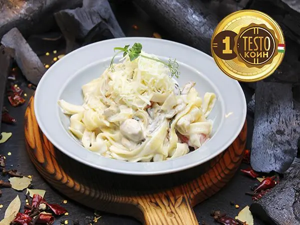 ПАСТА ФЕТУЧИНИ С ЦЫПЛЕНКОМ И ГРИБАМИ