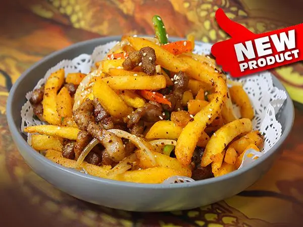  КАРТОФЕЛЬ ФРИ С МЯСОМ
